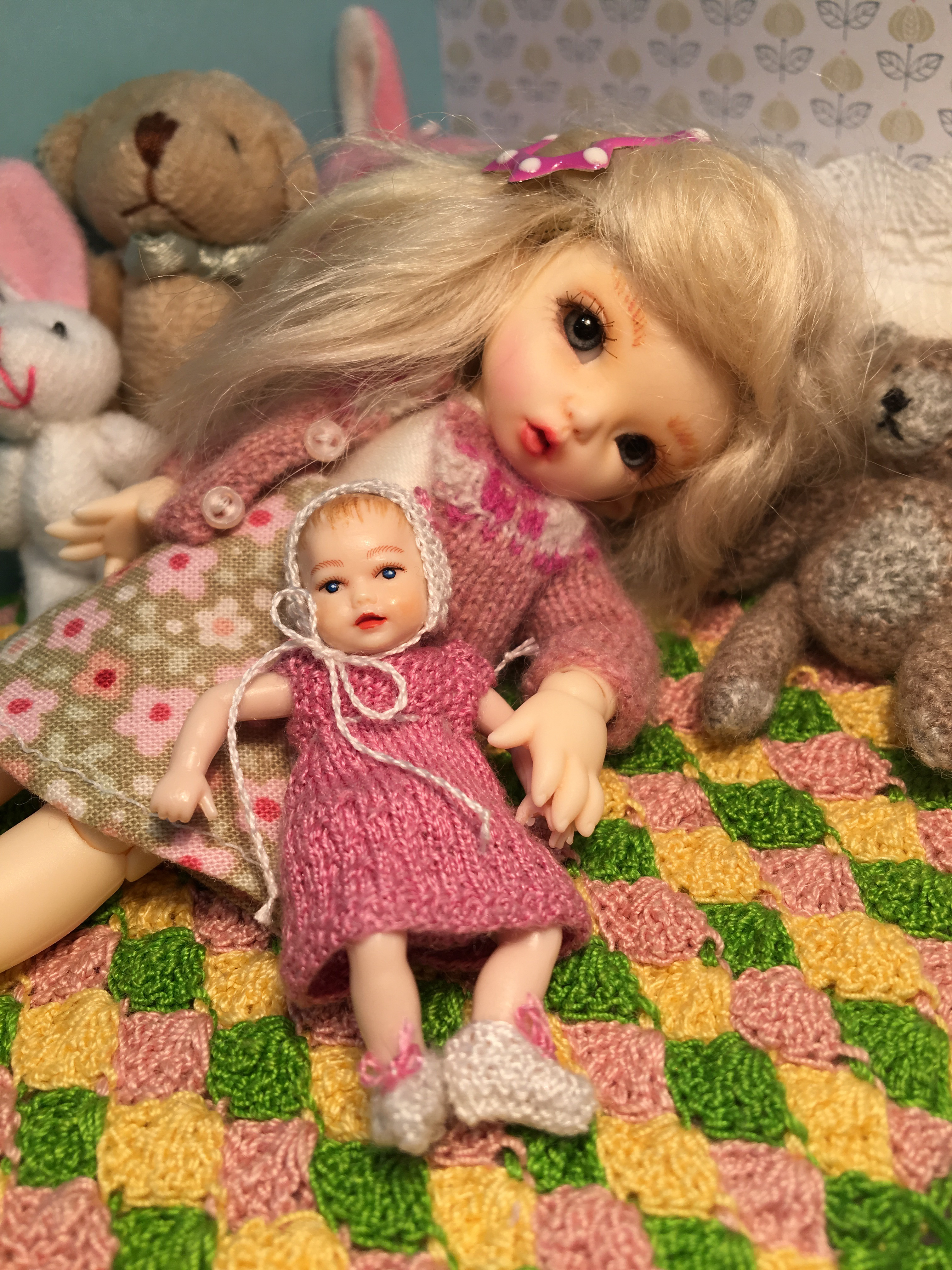 Nap time for little dolls and dollies